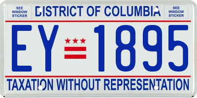 DC license plate EY1895