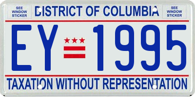 DC license plate EY1995