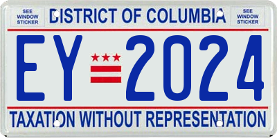 DC license plate EY2024