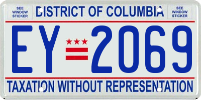 DC license plate EY2069