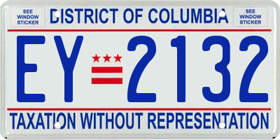 DC license plate EY2132