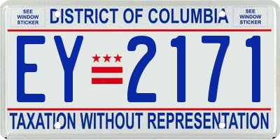 DC license plate EY2171