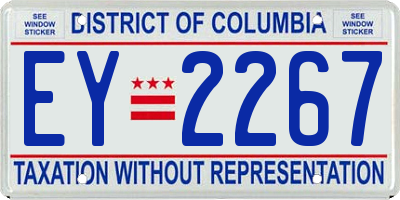 DC license plate EY2267