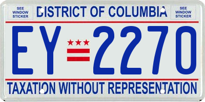 DC license plate EY2270