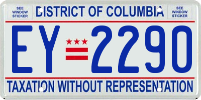 DC license plate EY2290