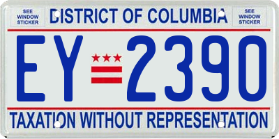 DC license plate EY2390