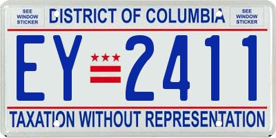 DC license plate EY2411