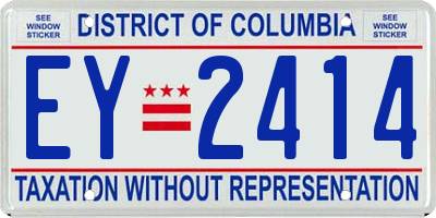 DC license plate EY2414