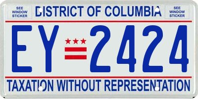 DC license plate EY2424