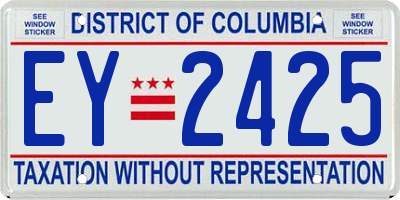 DC license plate EY2425