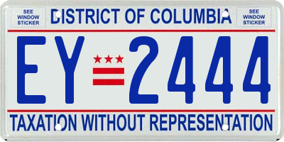 DC license plate EY2444