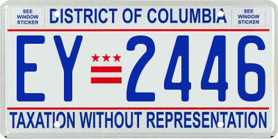 DC license plate EY2446