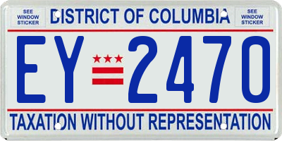 DC license plate EY2470