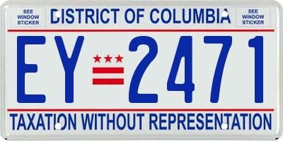 DC license plate EY2471