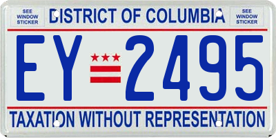 DC license plate EY2495