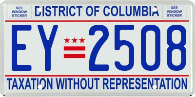 DC license plate EY2508