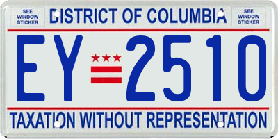 DC license plate EY2510