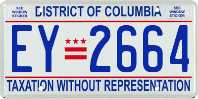 DC license plate EY2664