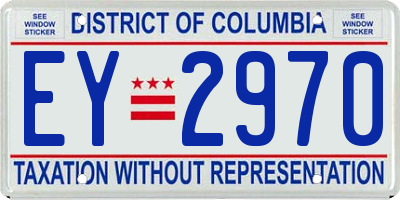 DC license plate EY2970