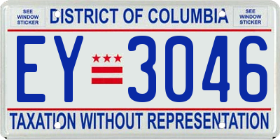 DC license plate EY3046