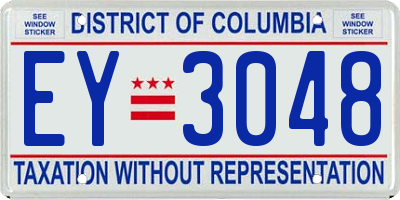 DC license plate EY3048