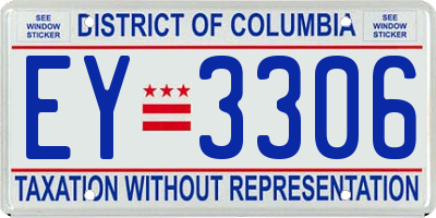 DC license plate EY3306