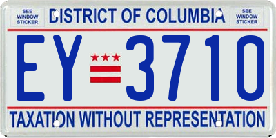 DC license plate EY3710