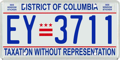 DC license plate EY3711