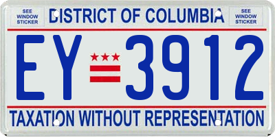 DC license plate EY3912