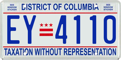 DC license plate EY4110