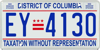 DC license plate EY4130