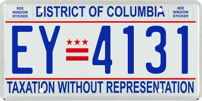 DC license plate EY4131