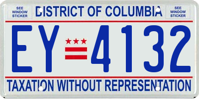 DC license plate EY4132