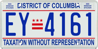 DC license plate EY4161