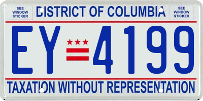 DC license plate EY4199