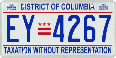 DC license plate EY4267