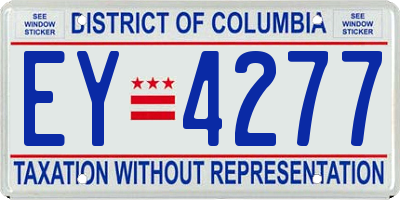 DC license plate EY4277