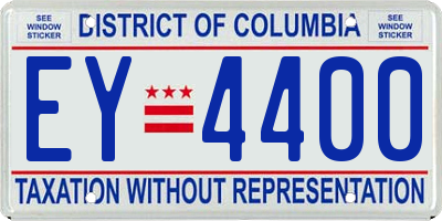 DC license plate EY4400