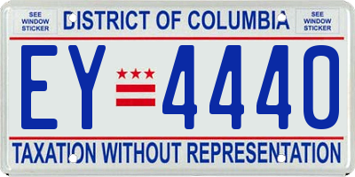 DC license plate EY4440