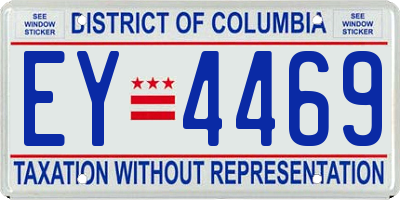 DC license plate EY4469