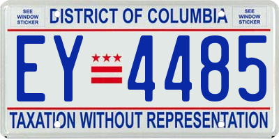 DC license plate EY4485