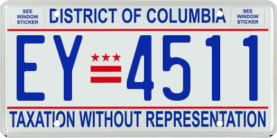 DC license plate EY4511