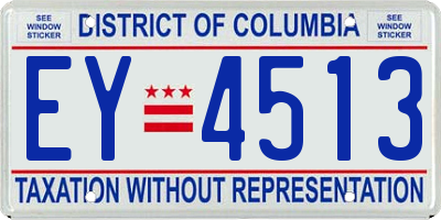 DC license plate EY4513
