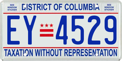 DC license plate EY4529