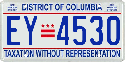 DC license plate EY4530