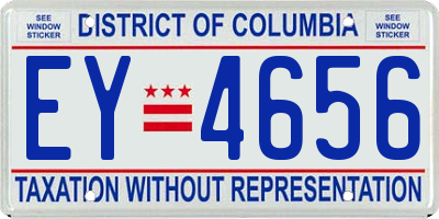 DC license plate EY4656