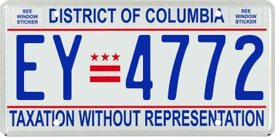 DC license plate EY4772