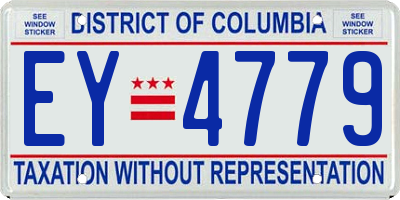 DC license plate EY4779