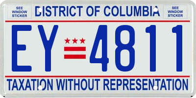 DC license plate EY4811