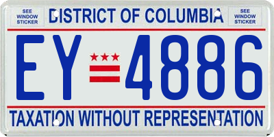 DC license plate EY4886